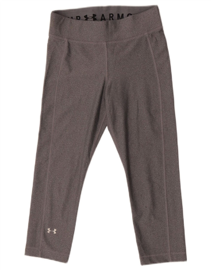 Under Armour Legging Capri Femme UK 10 Petit Gris Polyester