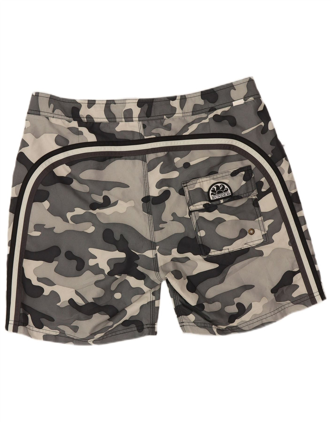 Sundek short de bain régulier pour hommes grand gris camouflage polyester