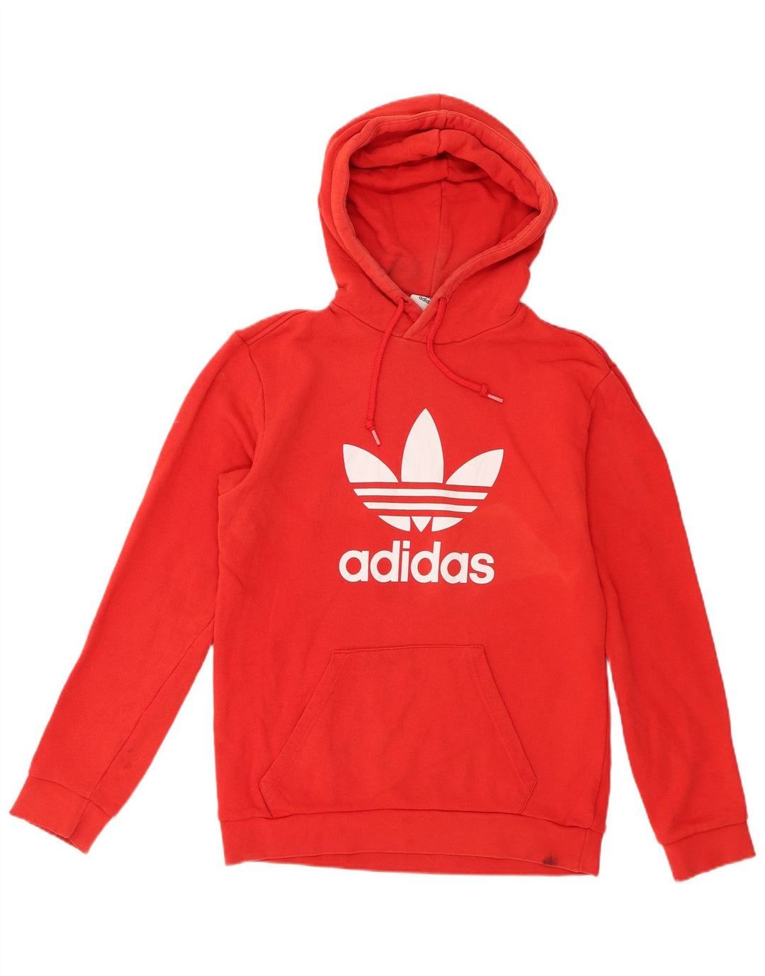 Adidas Pull à capuche graphique pour homme en coton rouge moyen