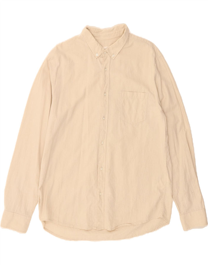 PIER ONE Mens Shirt XL Off White Cotton Vintage Pier One and Second-Hand Pier One from Messina Hembry 