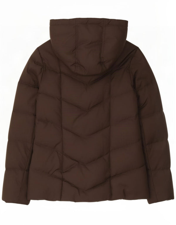 Tommy Hilfiger Veste matelassée à capuche pour femme UK 10 Small Marron Polyester