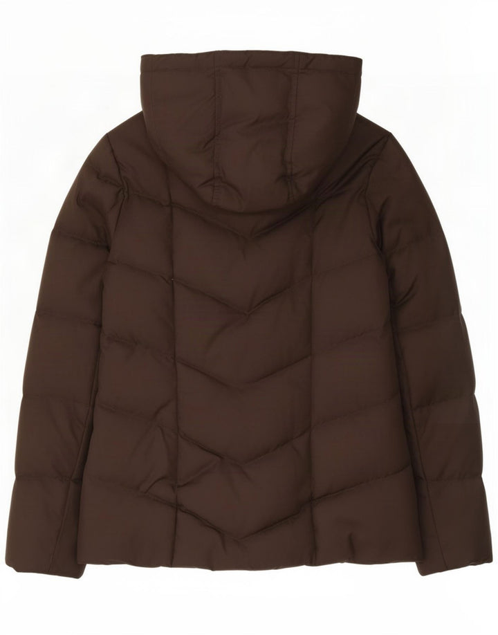 Tommy Hilfiger Veste matelassée à capuche pour femme UK 10 Small Marron Polyester
