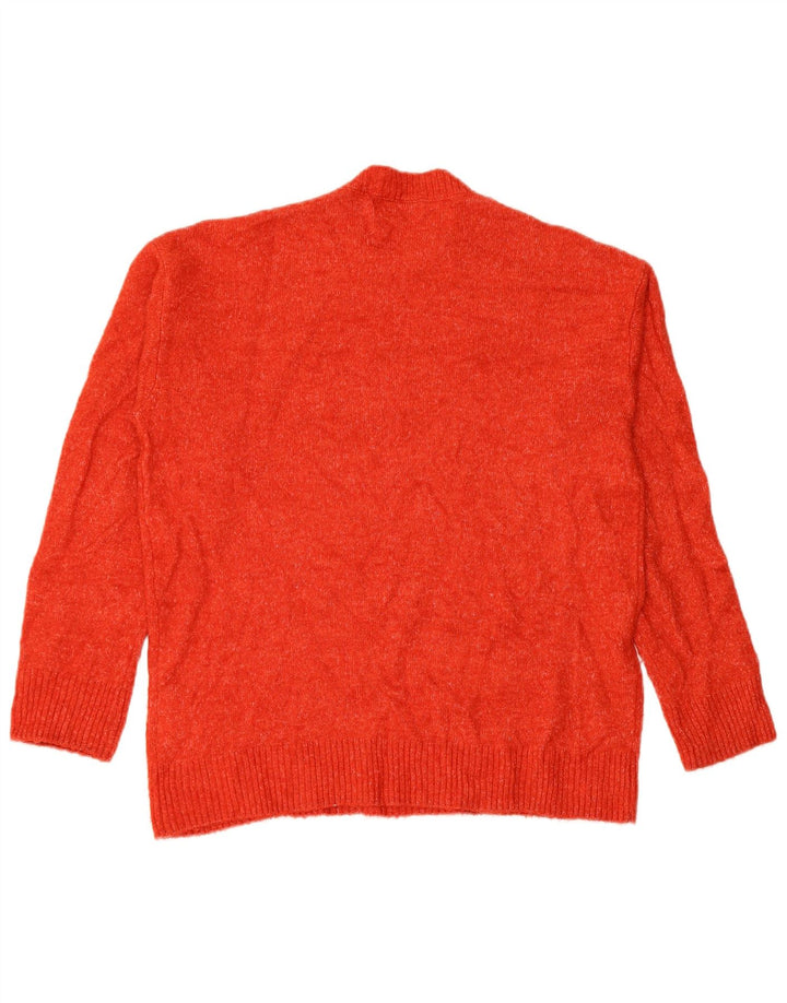 Zara Pull à col rond pour homme en polyester rouge moyen