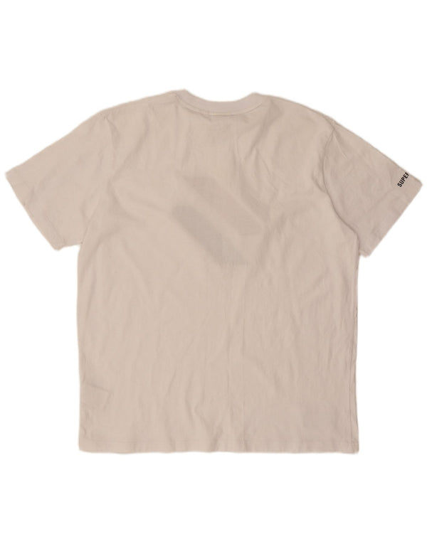 Superdry T-Shirt Graphique Homme Grand Blanc Coton