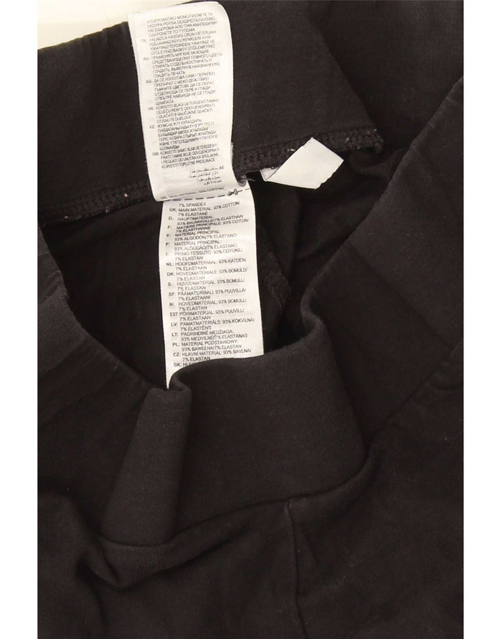 Adidas Leggings Femme UK 12 Coton Noir Moyen