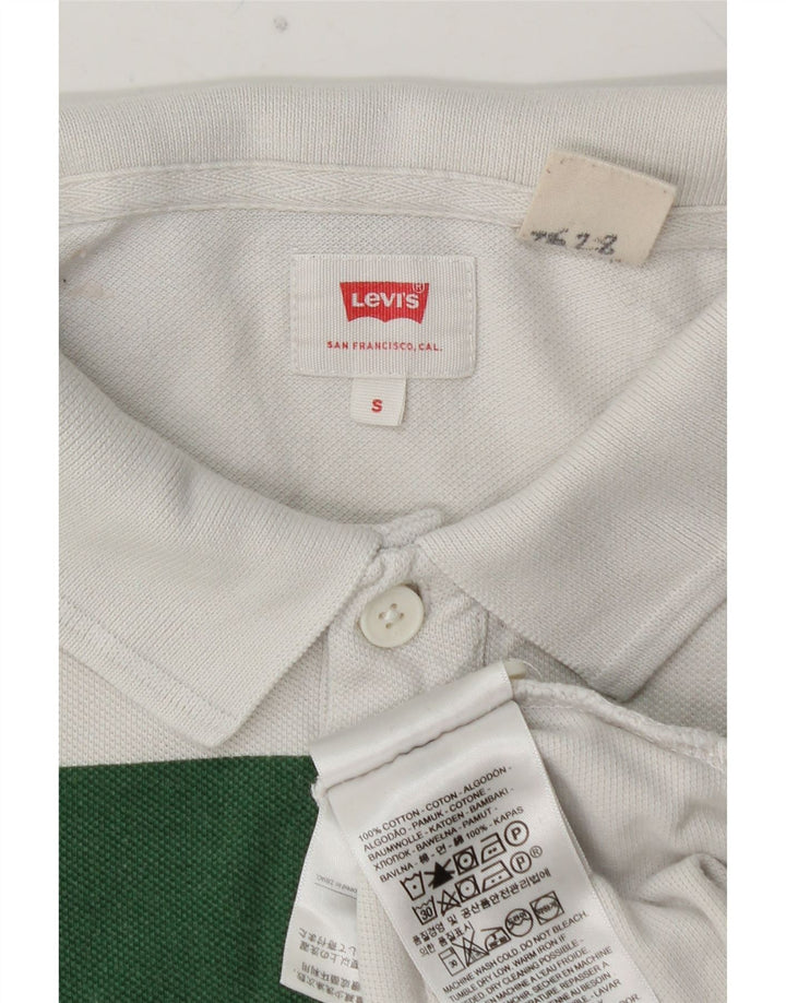 LEVI'S Polo Homme Petit Blanc Colorblock Coton