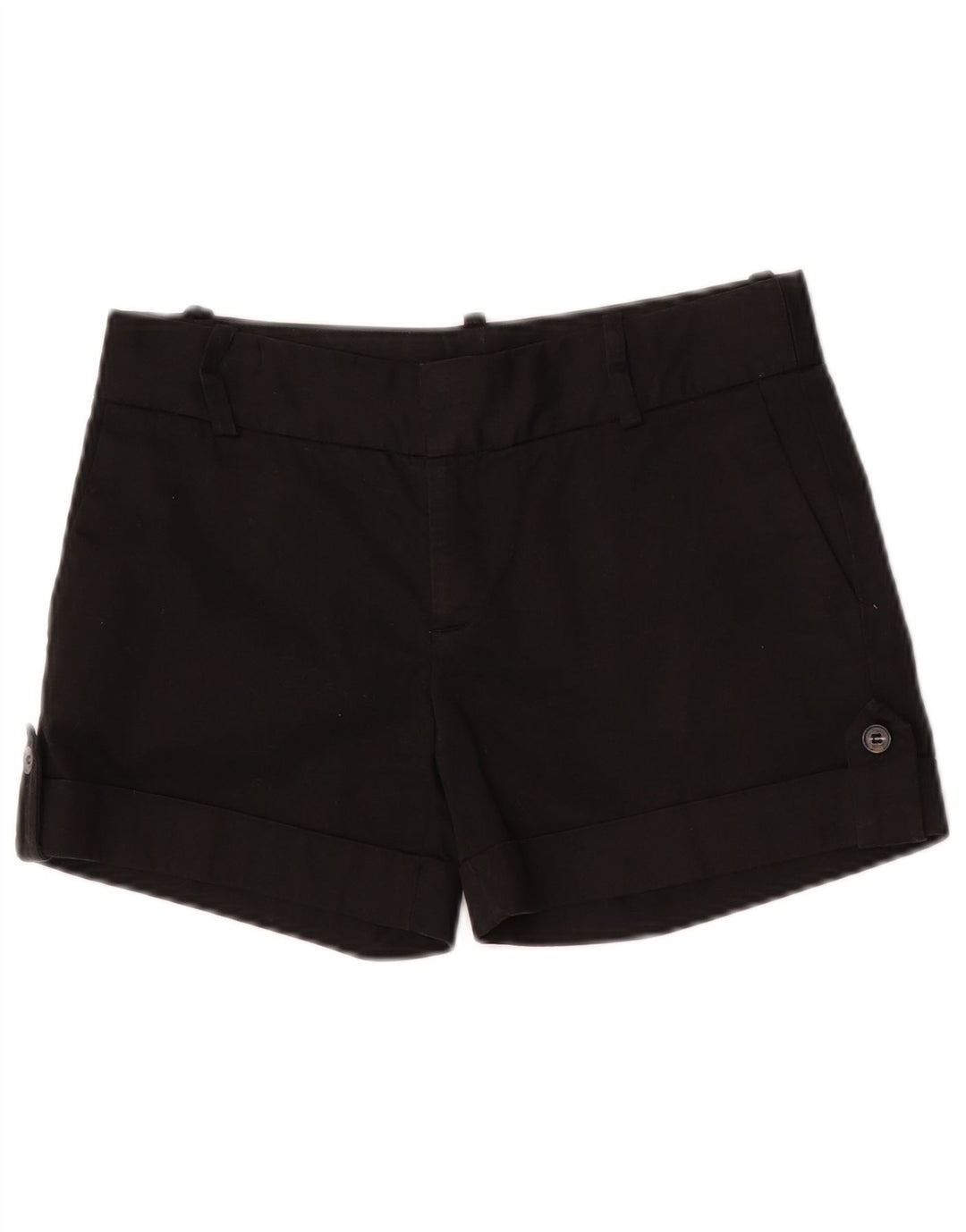 Zara Short Chino Femme Petit W26 Coton Noir
