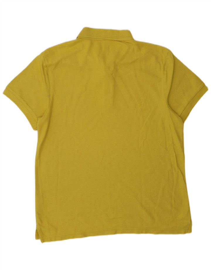 NIKE Polo Homme Coton Jaune Moyen