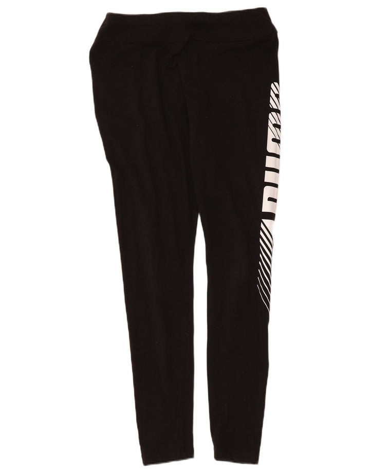 Puma Leggings graphiques pour femmes UK 12 coton noir moyen