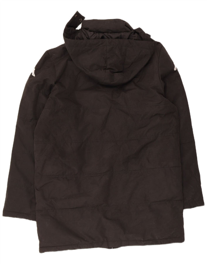 Kappa Manteau coupe-vent à capuche graphique pour homme UK 38 Medium Noir Polyester