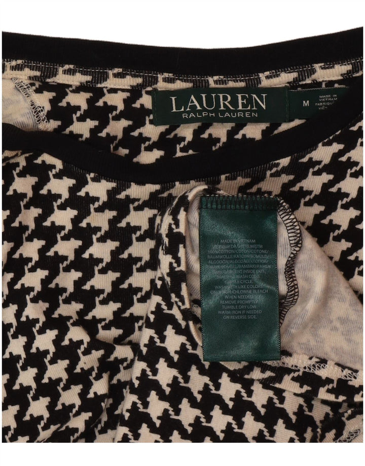 Ralph Lauren Chemisier pour femme UK 12 en coton pied-de-poule noir moyen