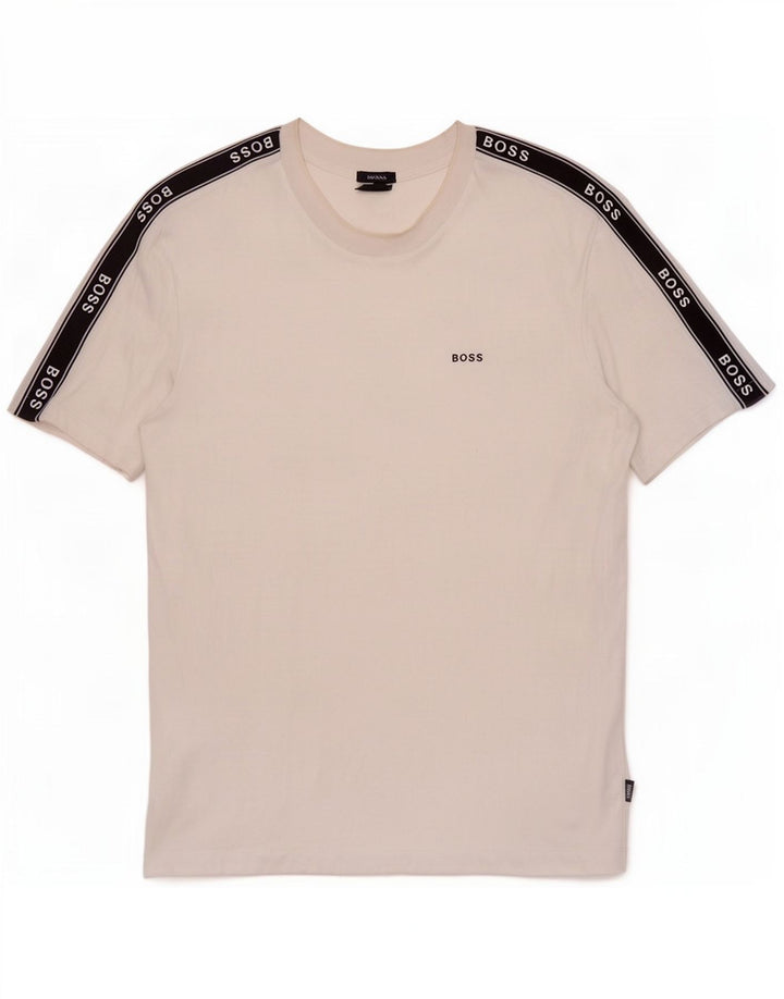 Hugo Boss Homme T-shirt graphique en coton color block blanc moyen
