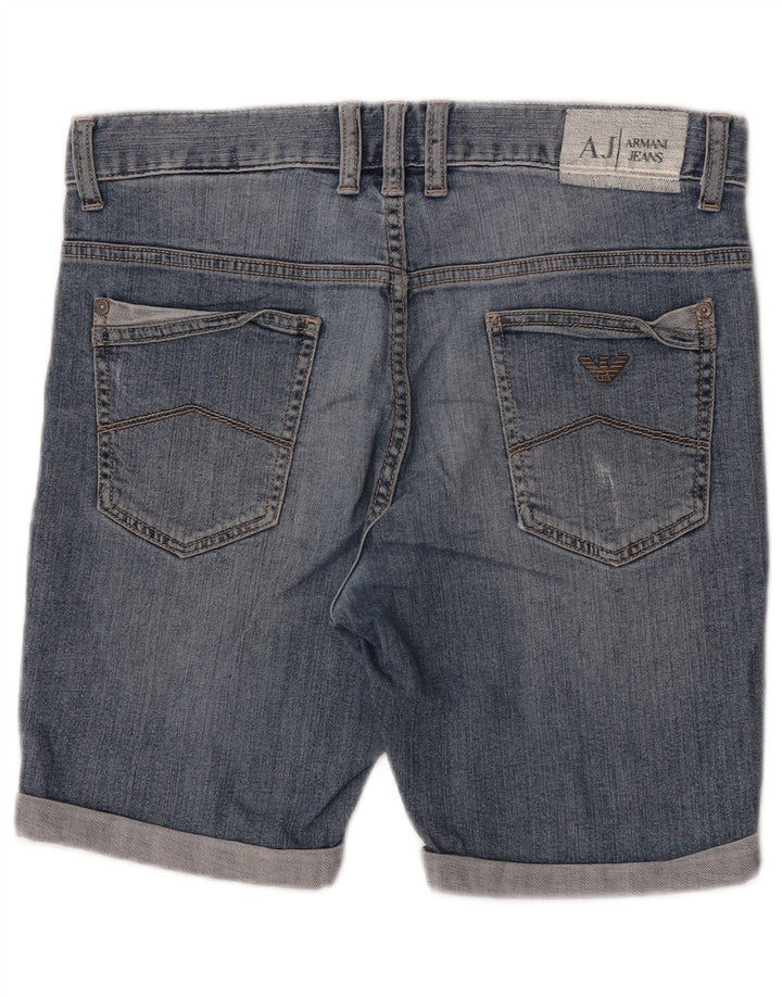 Armani Junior Short en Jean Garçon 14-15 Ans W30 Bleu Coton