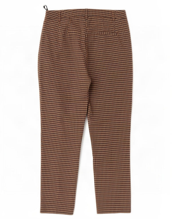 Marks & Spencer Pantalon court pour femme UK 10 Small W27 L25 Vichy marron