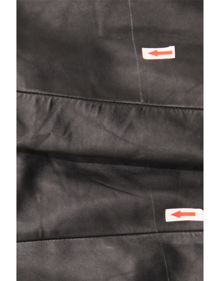 Helium Manteau en cuir pour femme UK 10 Petit Noir