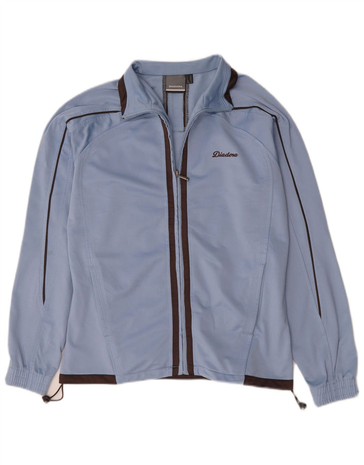 Diadora Veste de survêtement surdimensionnée pour femme UK 10 Small Bleu Polyester
