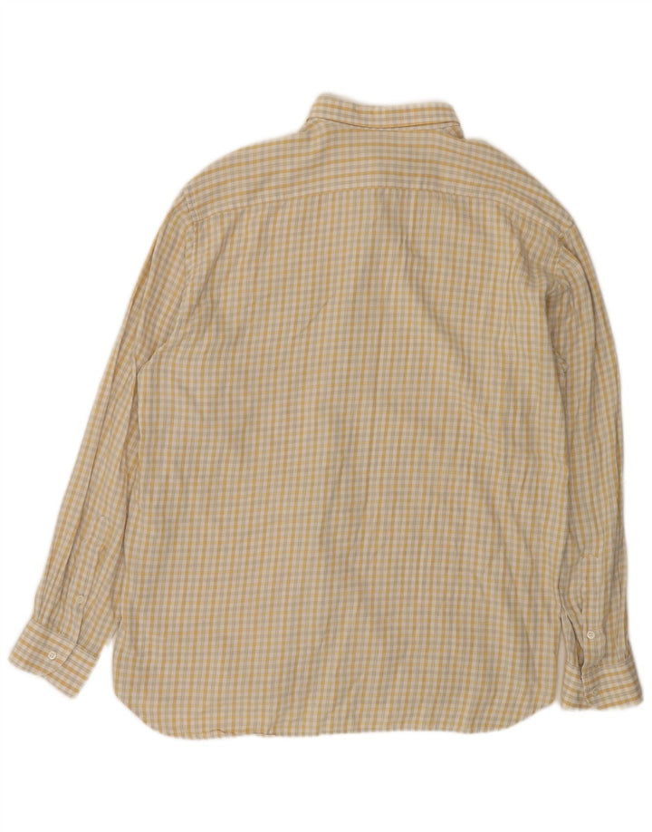 Cacharel Chemise Flanelle Grand Carreau Jaune Homme