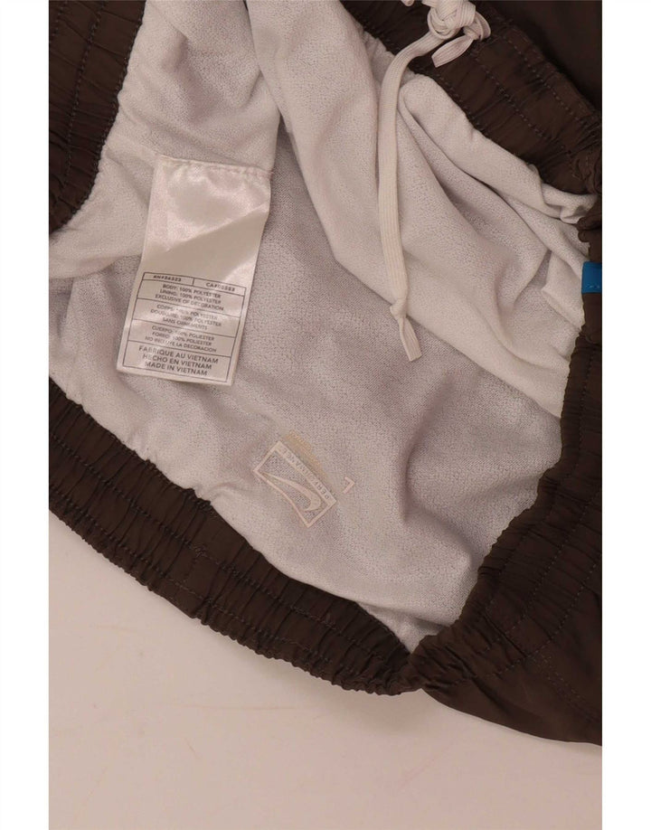 Nike Short de sport pour homme Large en polyester color block marron