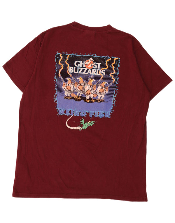 Weird Fish T-shirt graphique pour homme en coton bordeaux
