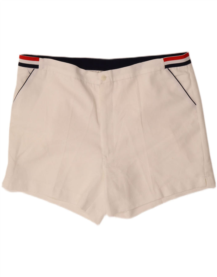 VINTAGE Mens Chino Shorts IT 56 3XL W42 White Polyester