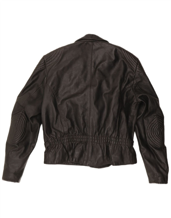 HEIN GERICKE Veste de motard en cuir pour homme UK 38 Cuir noir moyen