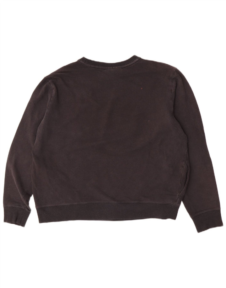 Fila Sweat-shirt surdimensionné pour femme UK 16 Large Noir Coton