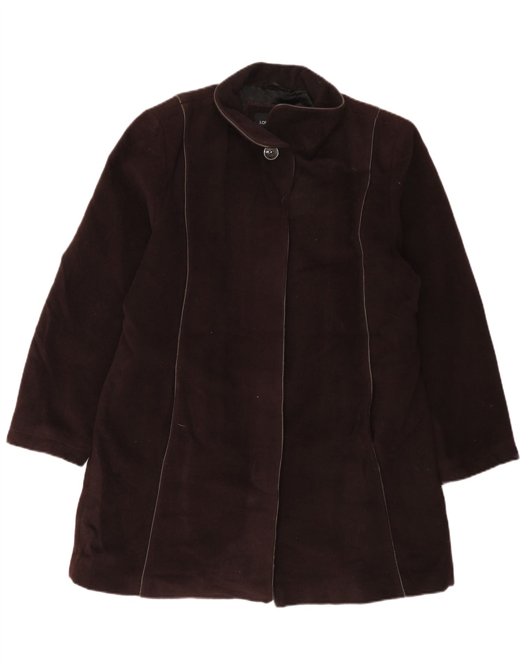 LONDON FOG Manteau Femme UK 16 Grande Laine Marron