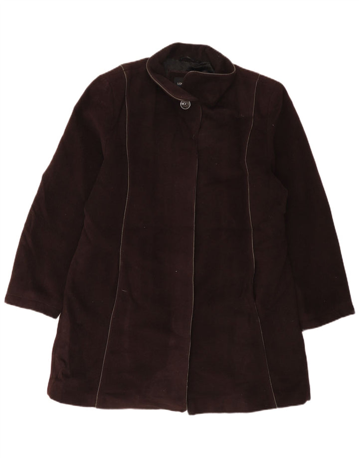 LONDON FOG Manteau Femme UK 16 Grande Laine Marron