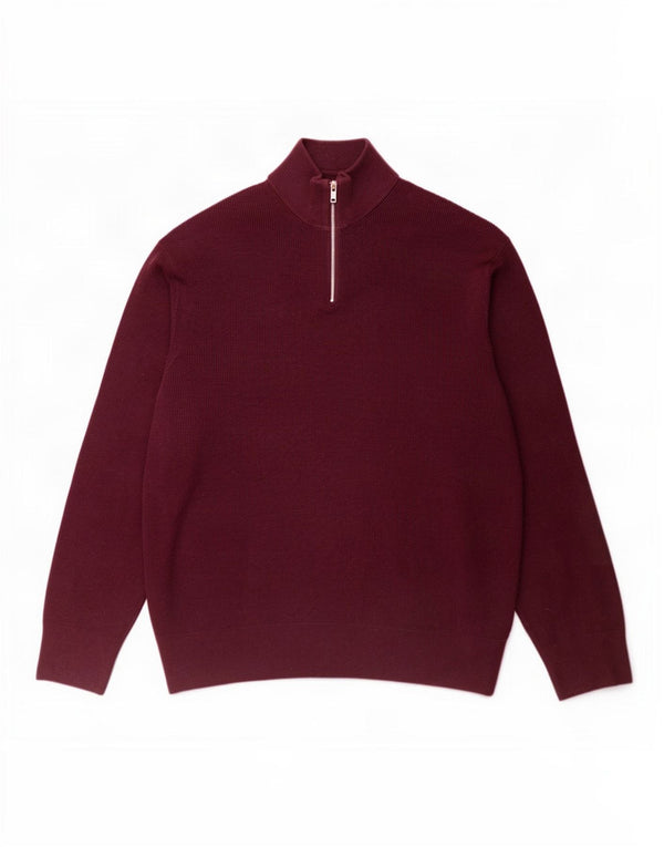 Marks & Spencer Pull col zippé pour homme 3XL Bordeaux Polyester