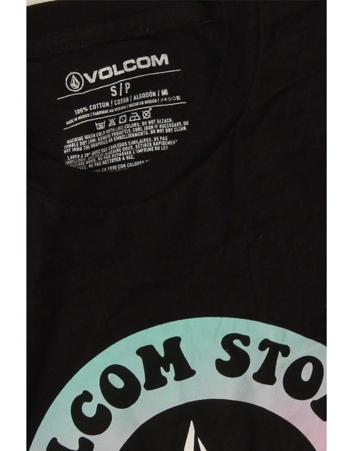 Volcom T-shirt graphique pour hommes, petit haut en coton noir