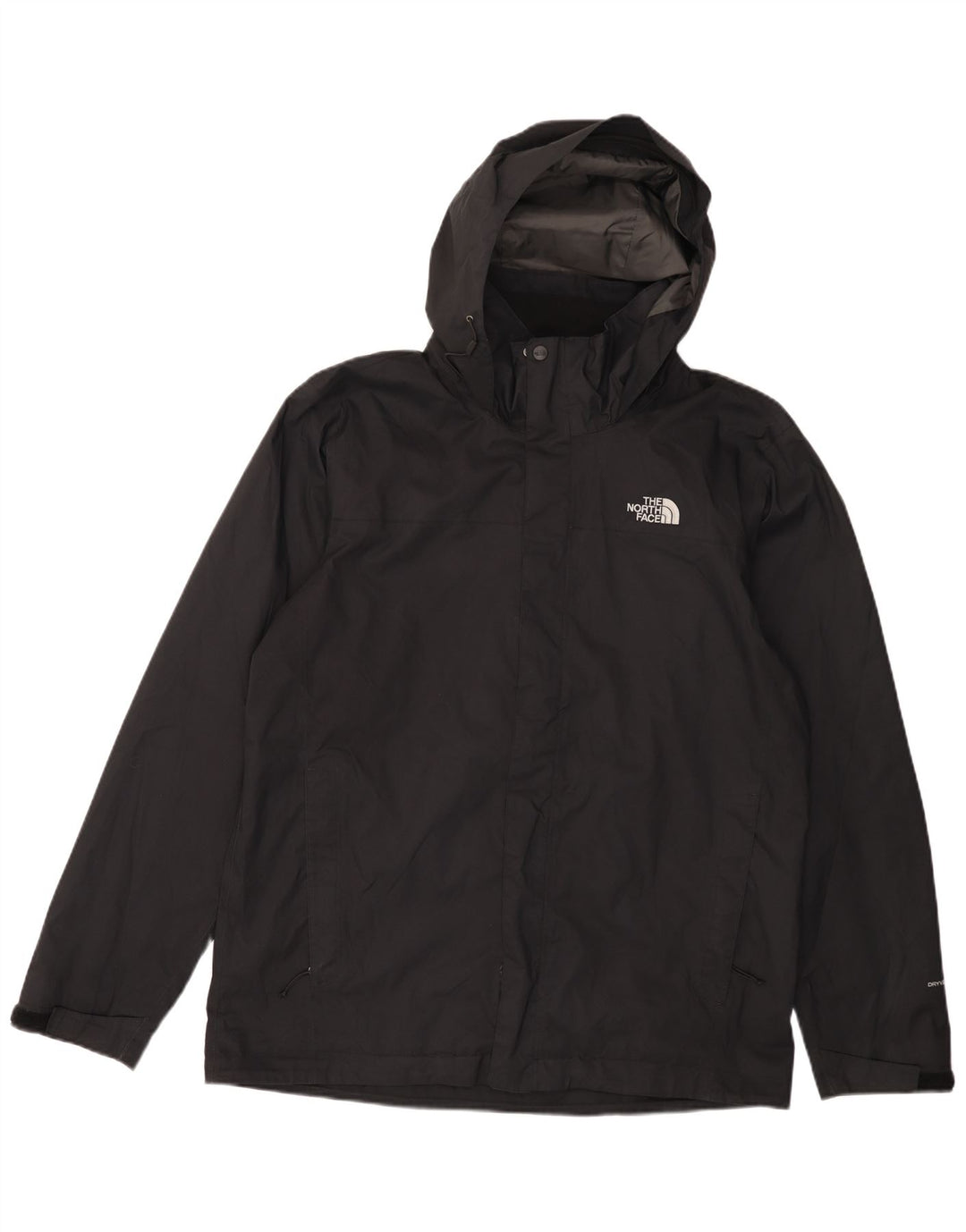 THE NORTH FACE Veste de pluie à capuche pour homme UK 40 Large Noir Polyester