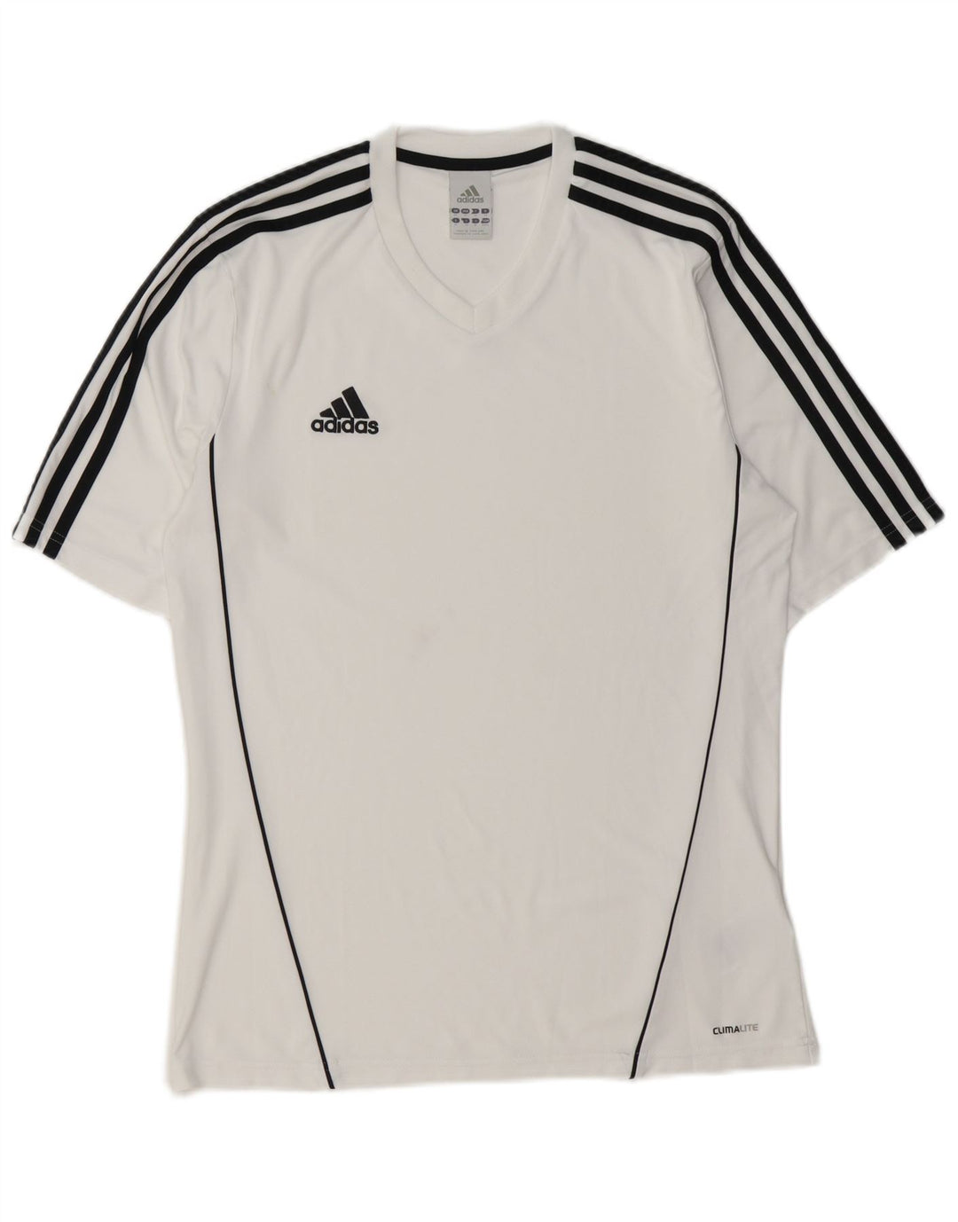 Adidas Hommes Climalite T-Shirt Haut Moyen Blanc Polyester