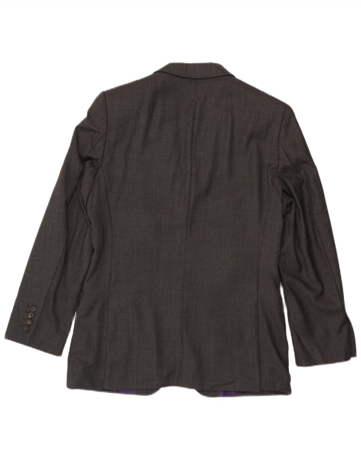 Ted Baker Veste Blazer 2 Boutons Homme UK 36 Petite Laine Grise