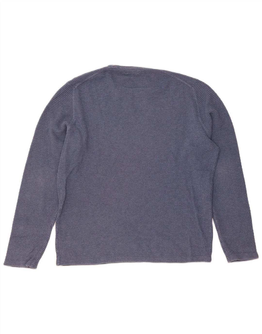 Massimo Dutti Pull à col rond pour homme en coton bleu Taille L