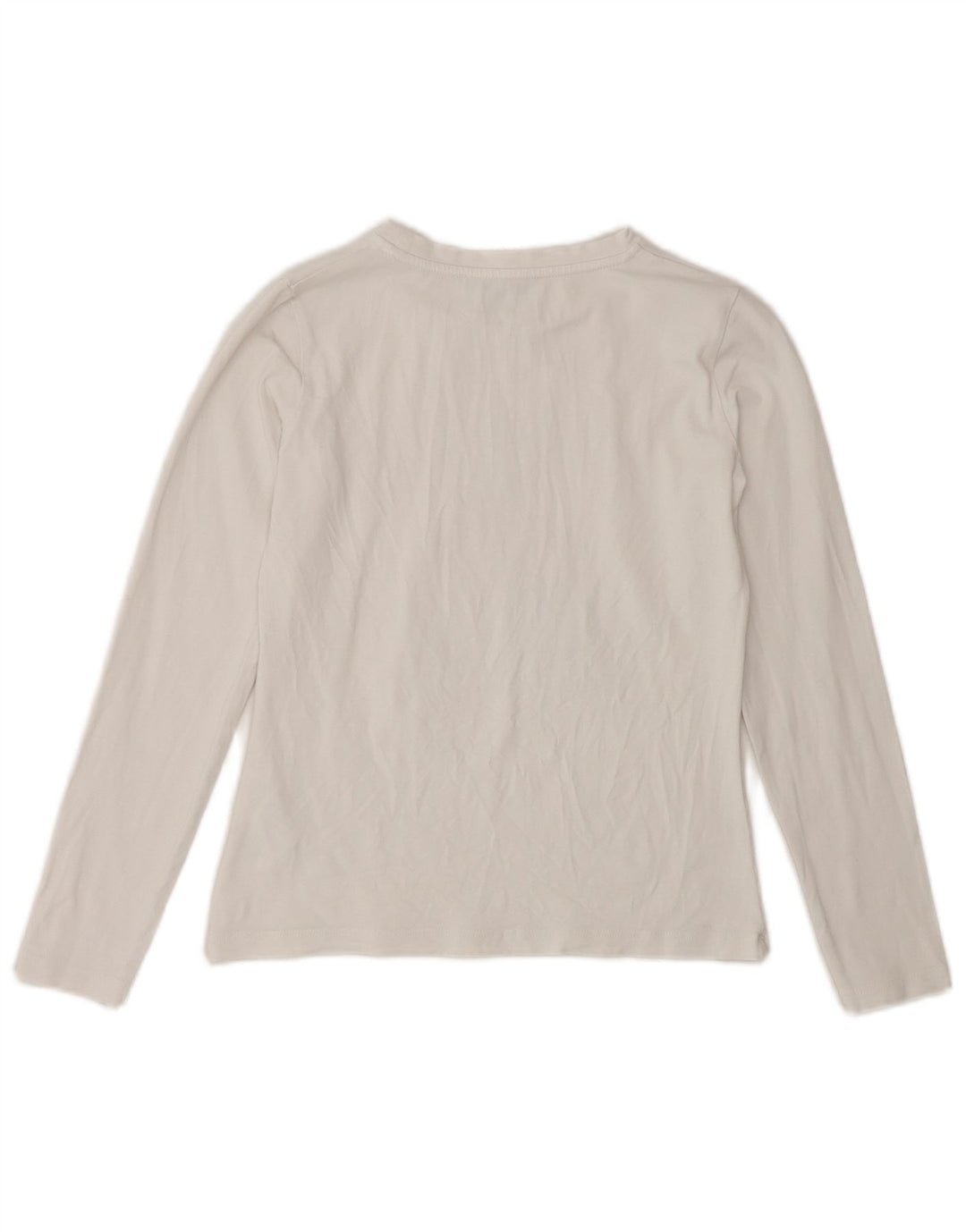 PATRIZIA PEPE Haut Graphique Fille Manches Longues 7-8 ans XL Coton Blanc