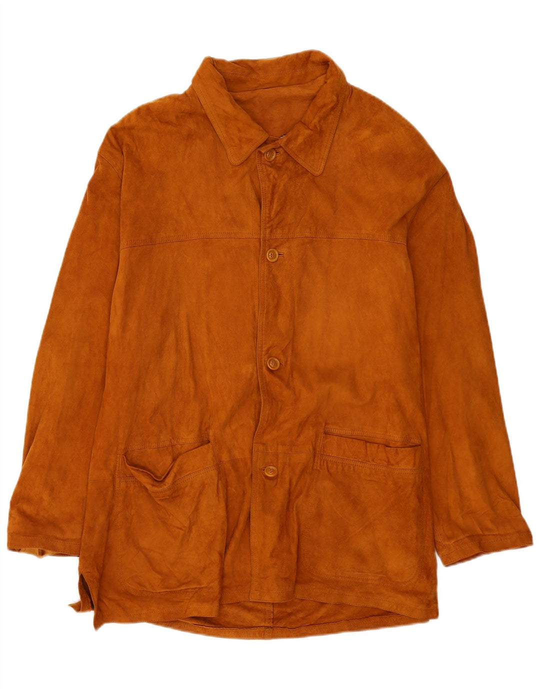 veste en daim homme vintage EU 56 3XL cuir marron