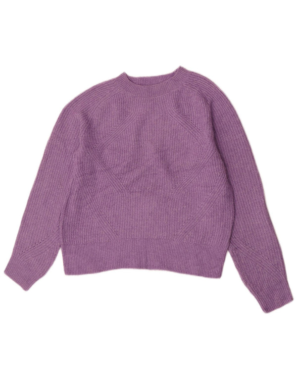 Marks & Spencer Pull court à col bateau pour femme UK 10 Petit Violet