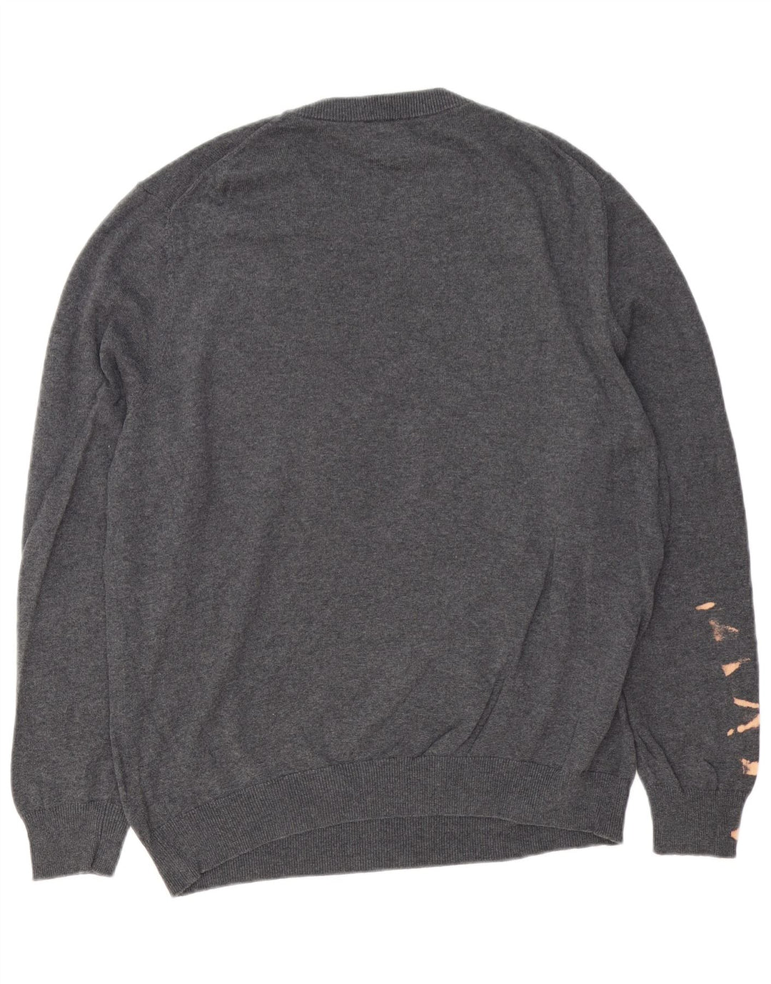 John Lewis Pull à col rond pour homme en coton gris Taille L
