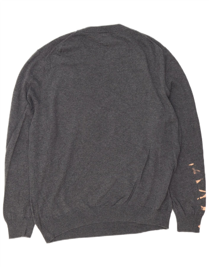 John Lewis Pull à col rond pour homme en coton gris Taille L