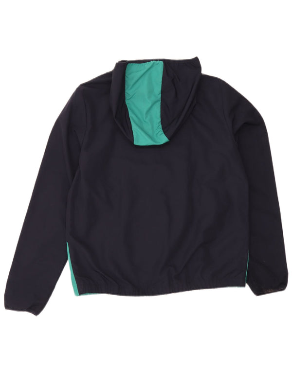Lacoste Veste de Pluie à Capuche Garçon 15-16 ans Bleu Marine Colorblock Polyester