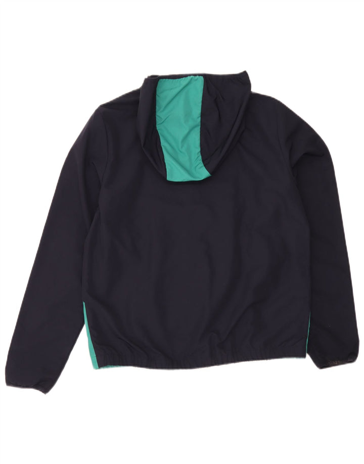 Lacoste Veste de Pluie à Capuche Garçon 15-16 ans Bleu Marine Colorblock Polyester