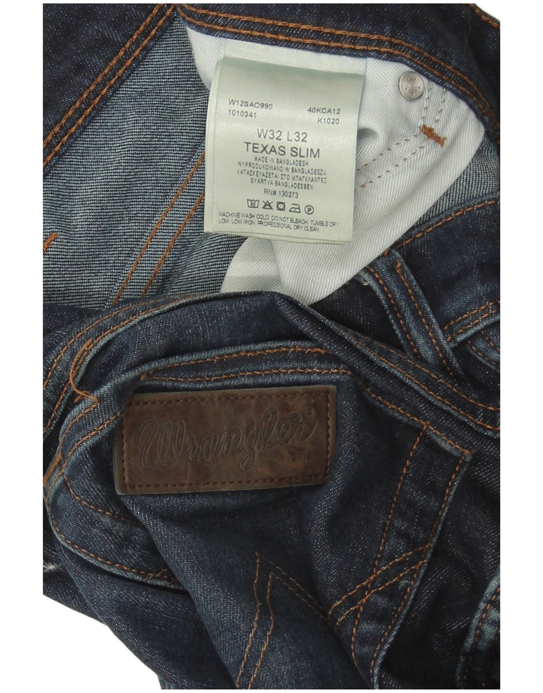 Wrangler Jean Slim Texas Homme W32 L32 Bleu Coton