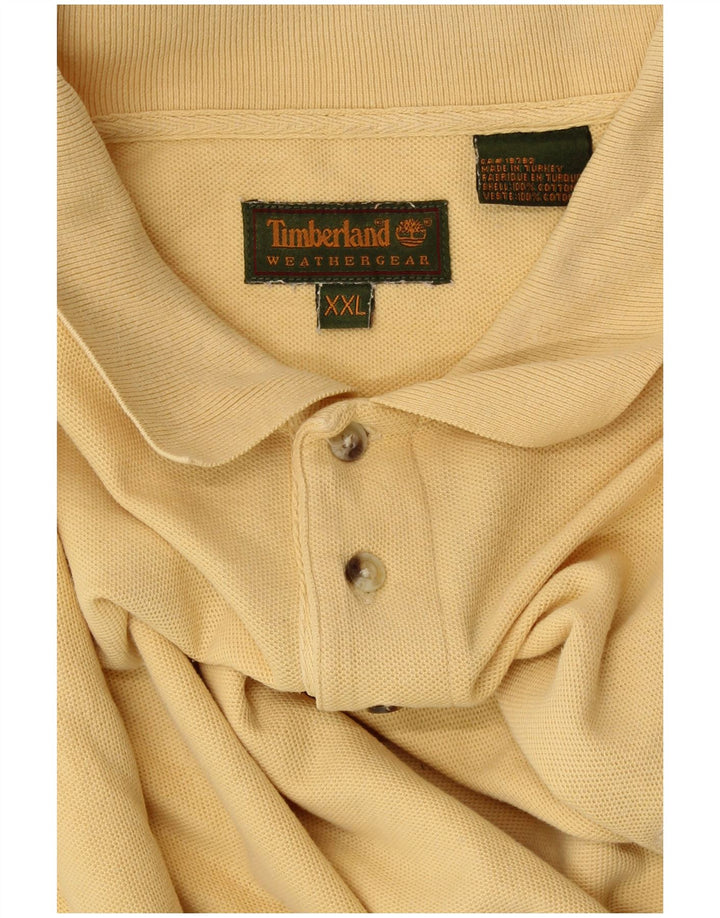 TIMBERLAND Polo Weathergear Homme 2XL Jaune Coton