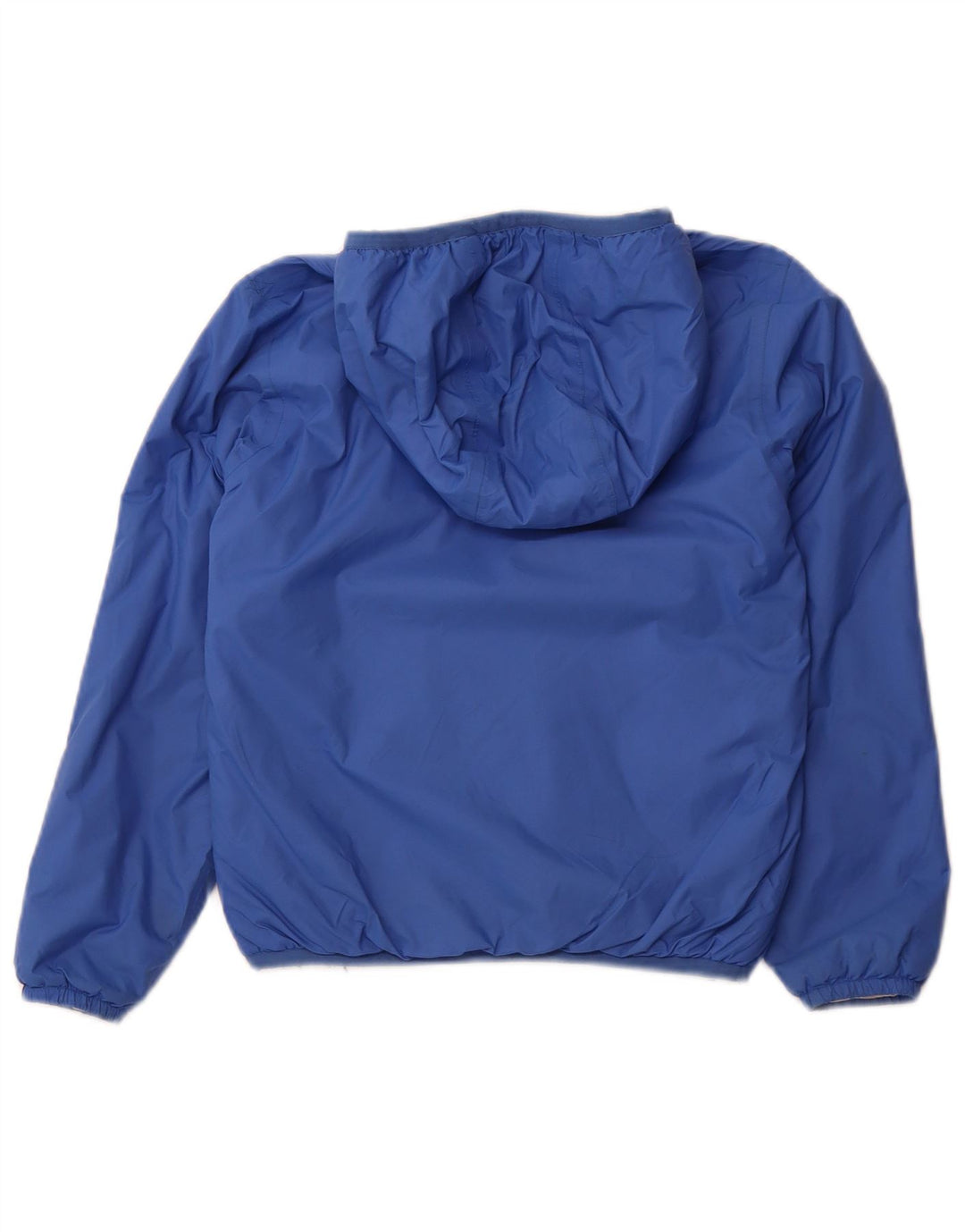 K-WAY Boys Hooded Windbreaker Jacket 9-10 Years Blue Polyamide