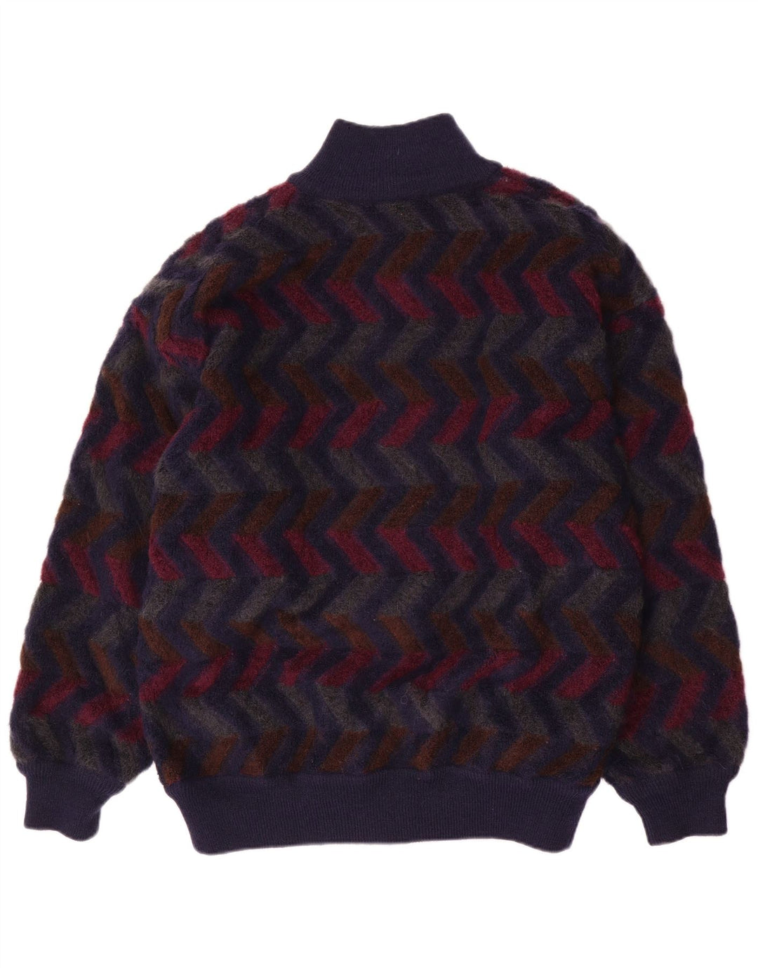 Missoni Pull Cardigan Réversible Homme IT 48 Chevron Bleu Marine Moyen
