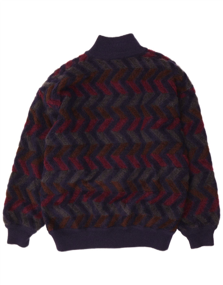 Missoni Pull Cardigan Réversible Homme IT 48 Chevron Bleu Marine Moyen