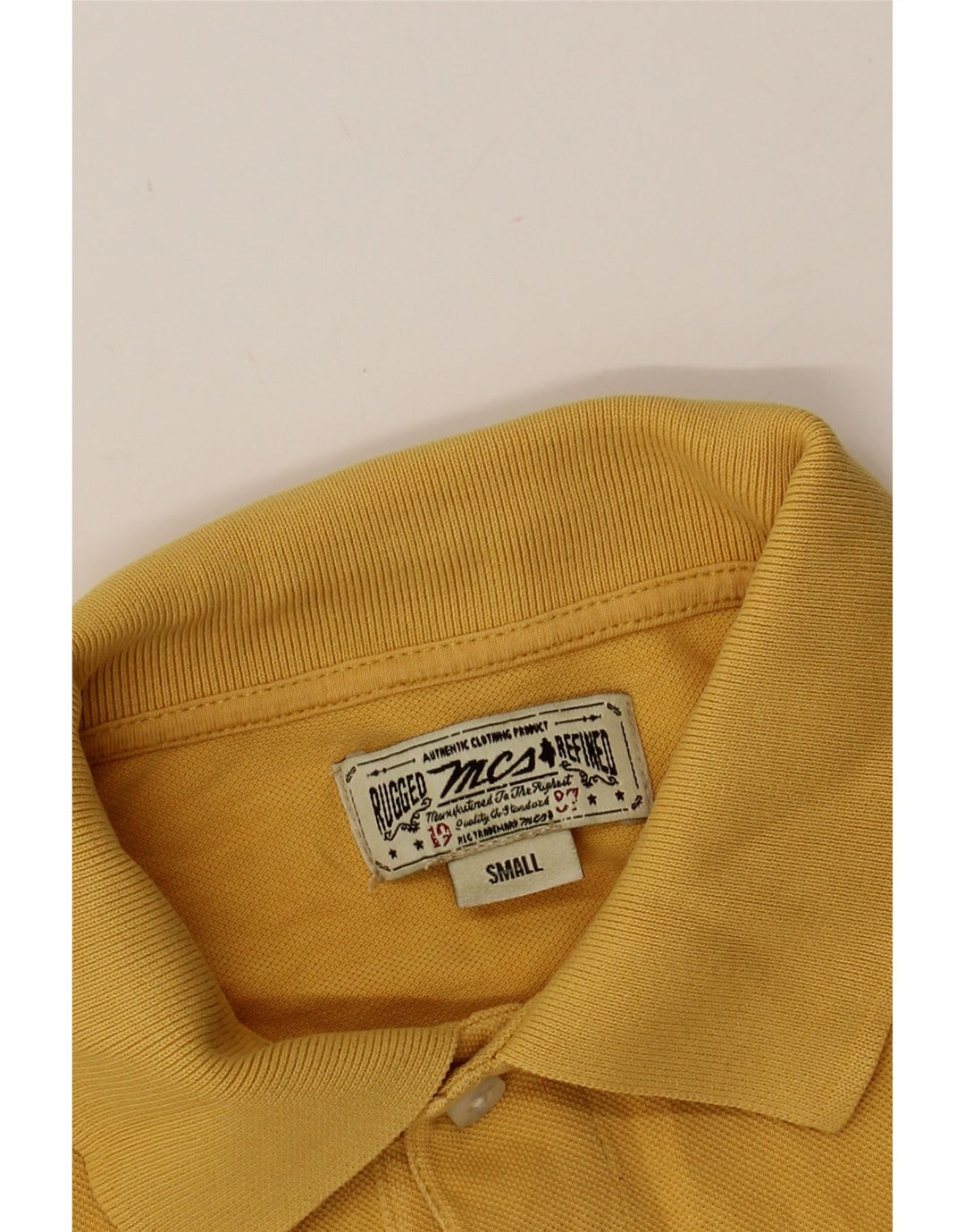 MARLBORO CLASSICS Mens Polo Shirt Small Yellow Cotton Vintage Marlboro Classics and Second-Hand Marlboro Classics from Messina Hembry 