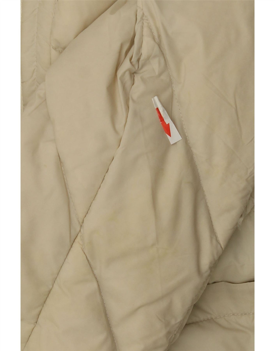 Karen Millen Veste rembourrée à capuche pour femme UK 12 Medium Off White Polyamide