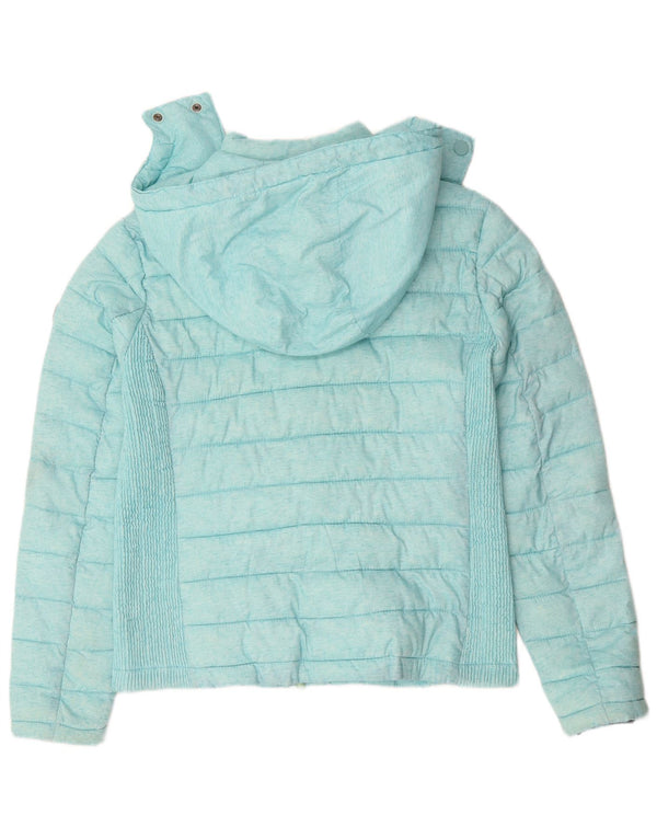 SUPERDRY Veste matelassée à capuche pour femme UK 18 XL Turquoise Polyester