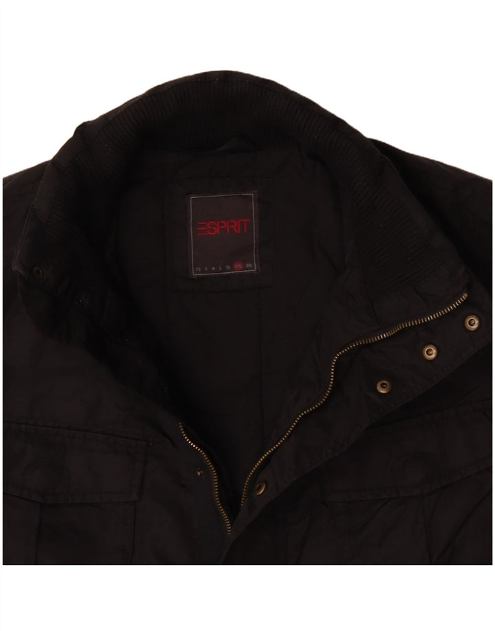 Esprit Veste utilitaire à capuche pour homme UK 44 2XL Noir Polyester